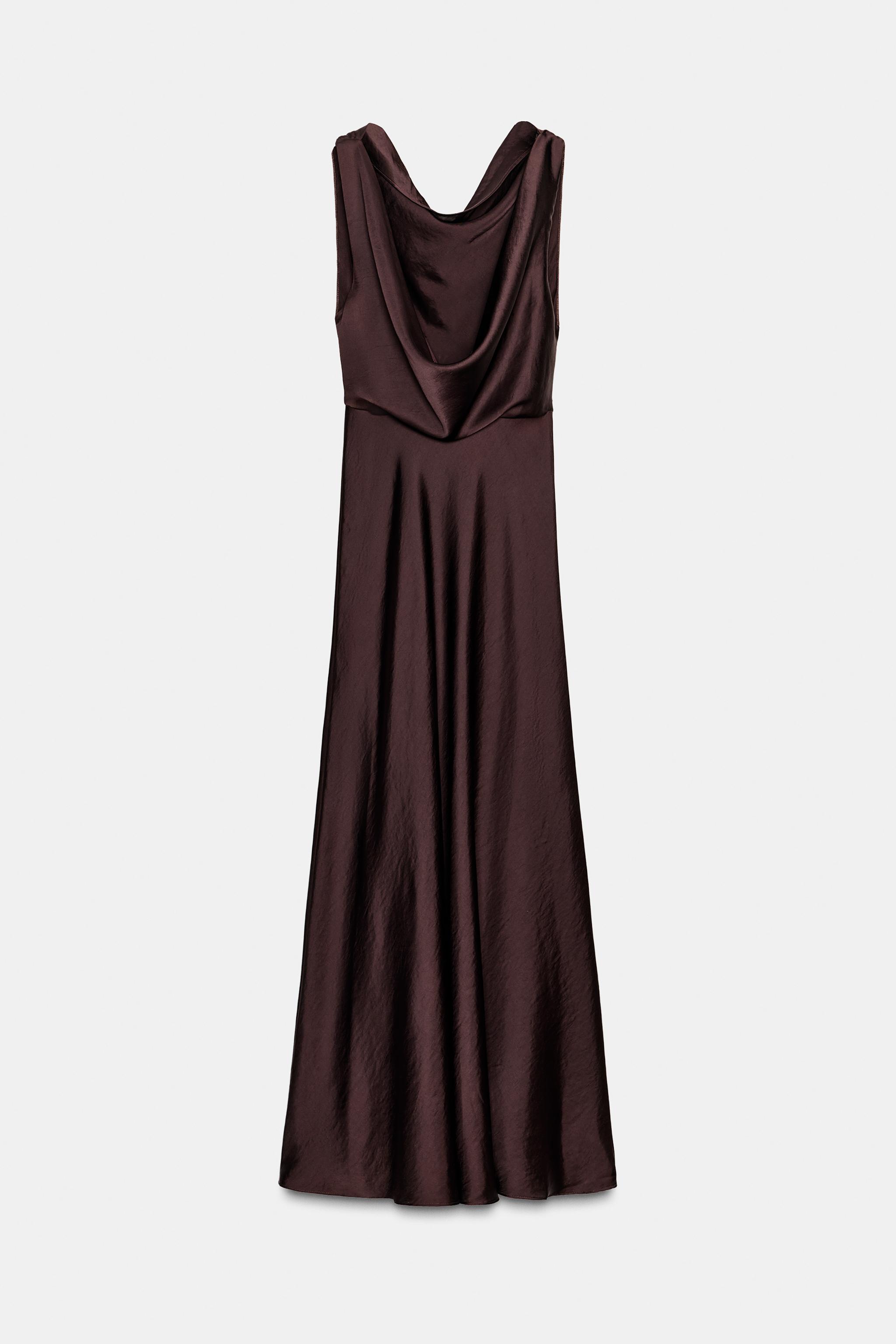 ZW COLLECTION SATIN EFFECT MIDI DRESS